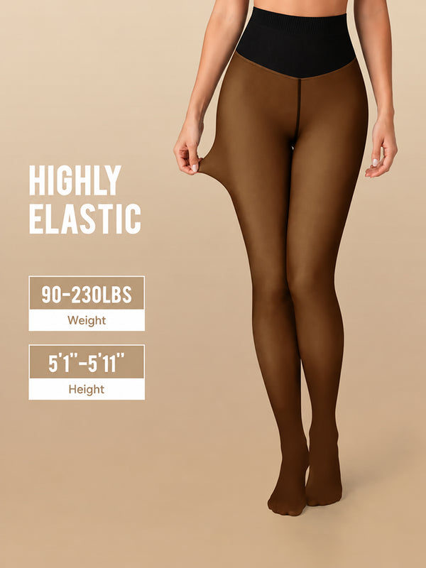 Bare-Leg Look Fleece Lined Thermal Tights