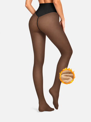 Bare-Leg Look Fleece Lined Thermal Tights