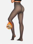 Bare-Leg Look Fleece Lined Thermal Tights