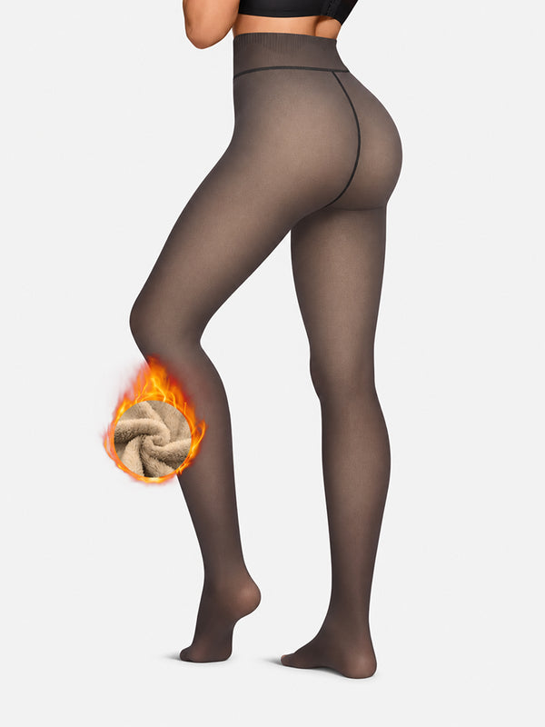 Bare-Leg Look Fleece Lined Thermal Tights