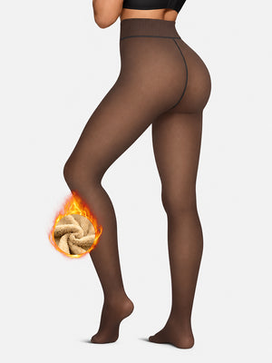 Bare-Leg Look Fleece Lined Thermal Tights