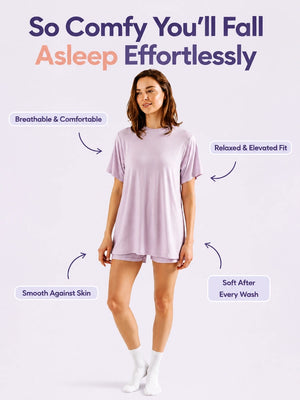 Ultra-Soft Cooling Sleep Shirt & Shorts Set