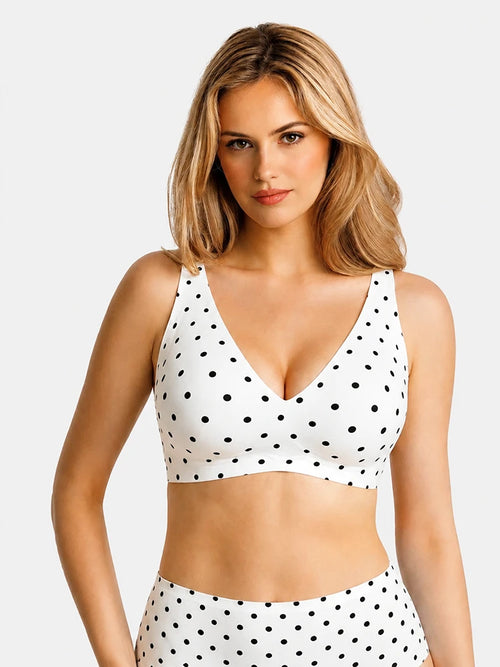Wireless Comfortable  Push-Up Deep V Seamless Jelly Bra