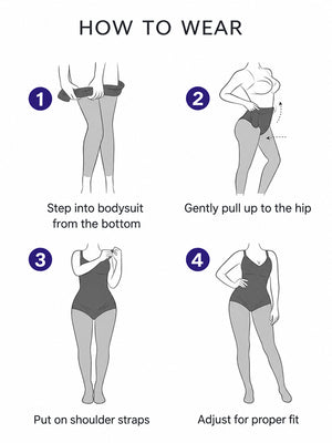 Women’s Fleece Lined Sheer Look Tummy Control Full Body Shaping Bodysuit