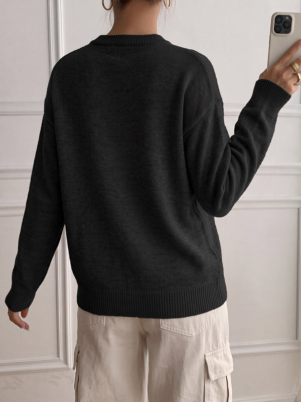 Women’s Oversized Color-Block Layered-Look Knit Sweater