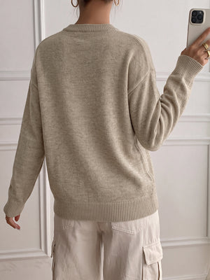Women’s Oversized Color-Block Layered-Look Knit Sweater
