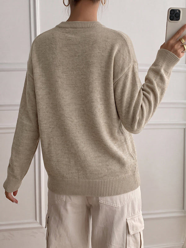 Women’s Oversized Color-Block Layered-Look Knit Sweater