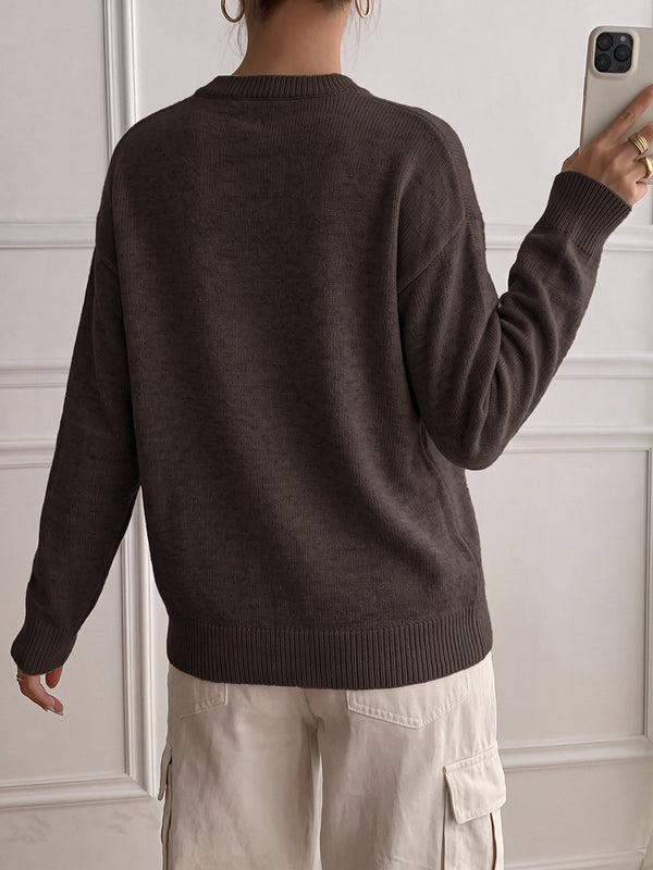 Women’s Oversized Color-Block Layered-Look Knit Sweater