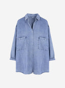 Women’s Soft Lyocell Denim 3/4-Sleeve Button-Up Shirt
