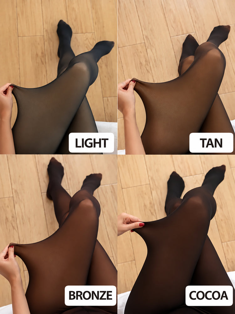 Women’s Magic Fleece-Lined Leggings with Compression Band & One-Seam Design — Buy 1, Get 5-Pack Winter Socks FREE