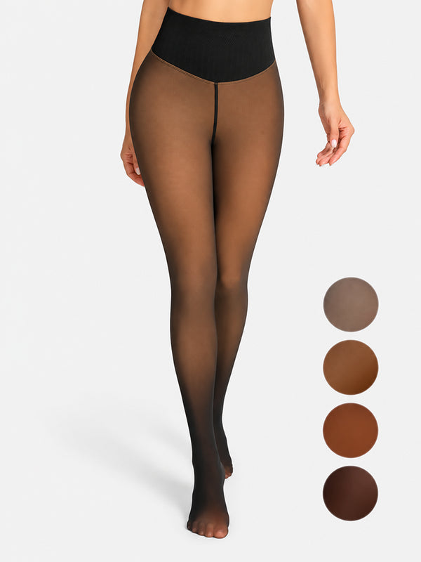 Women’s Magic Fleece-Lined Leggings with Compression Band & One-Seam Design