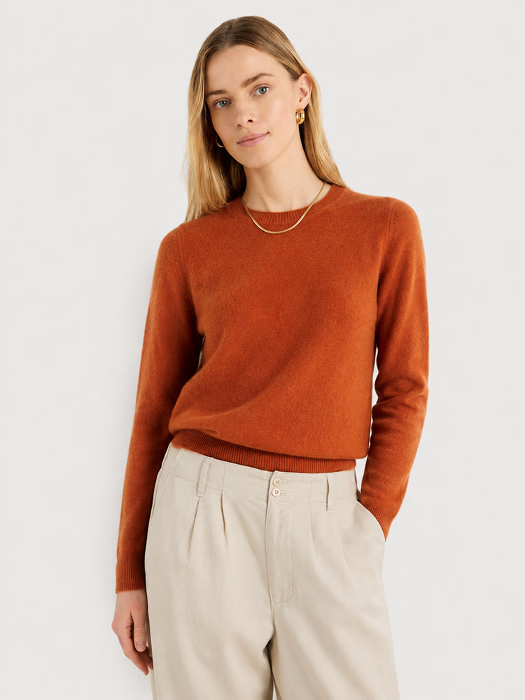 Women's Soft Cashmere Blend Crew Neck Sweater