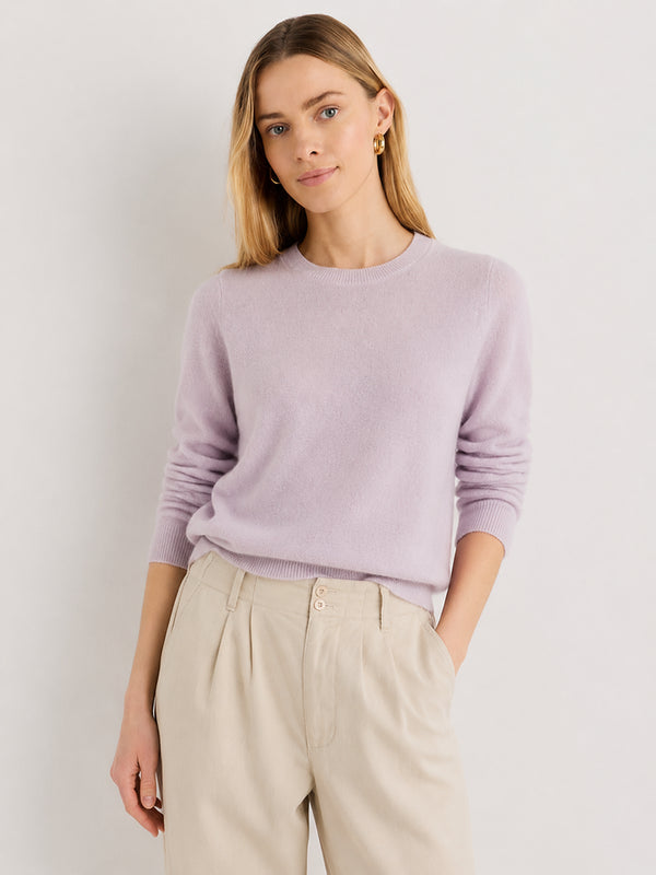 Women's Soft Cashmere Blend Crew Neck Sweater