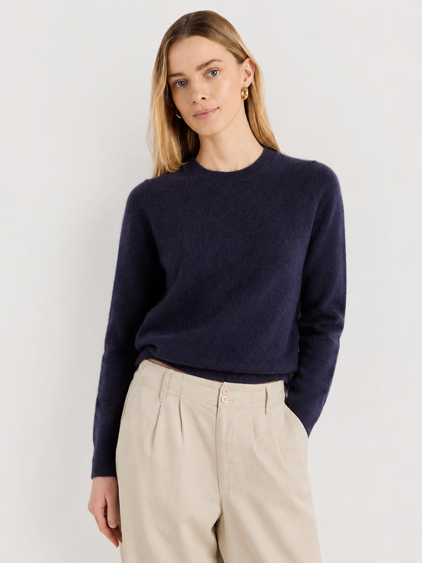 Women's Soft Cashmere Blend Crew Neck Sweater