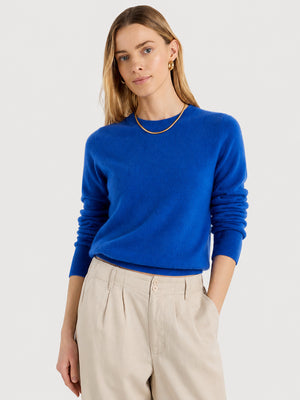 Women's Soft Cashmere Blend Crew Neck Sweater
