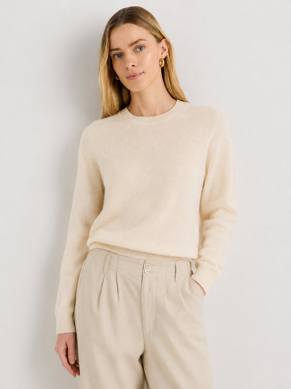 Women's Soft Cashmere Blend Crew Neck Sweater