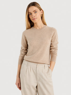 Women's Soft Cashmere Blend Crew Neck Sweater