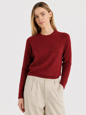 Women's Soft Cashmere Blend Crew Neck Sweater