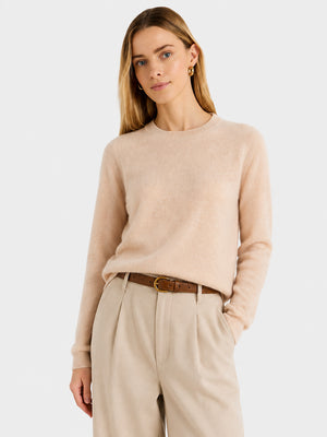 Women's Soft Cashmere Blend Crew Neck Sweater
