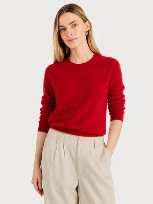 Women's Soft Cashmere Blend Crew Neck Sweater