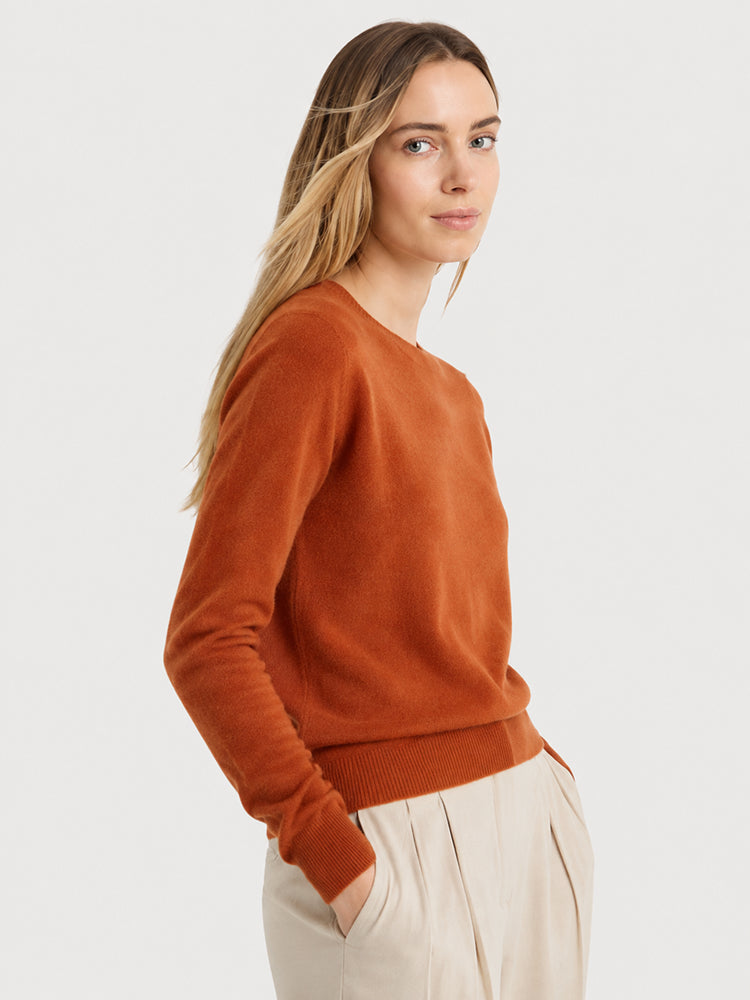 Women's Soft Cashmere Blend Crew Neck Sweater