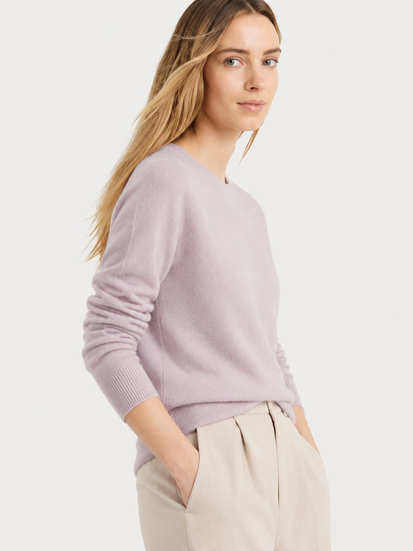 Women's Soft Cashmere Blend Crew Neck Sweater