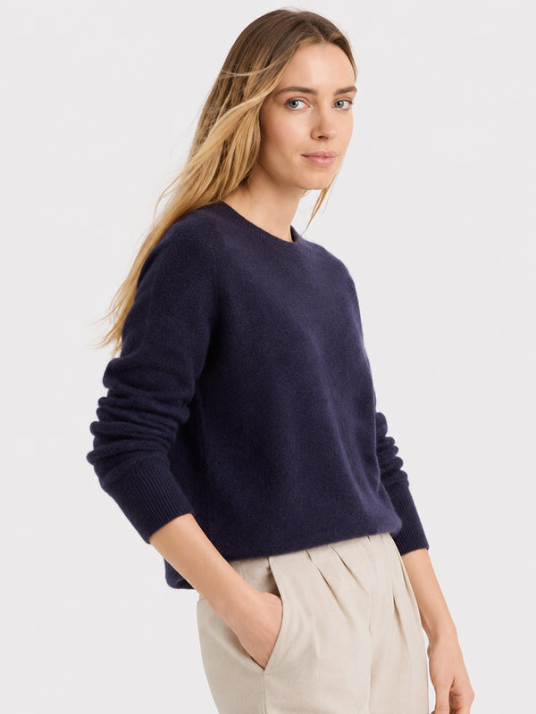 Women's Soft Cashmere Blend Crew Neck Sweater