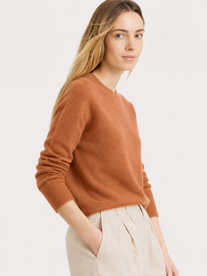Women's Soft Cashmere Blend Crew Neck Sweater