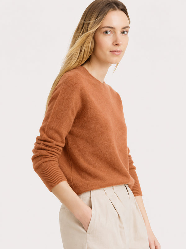 Women's Soft Cashmere Blend Crew Neck Sweater