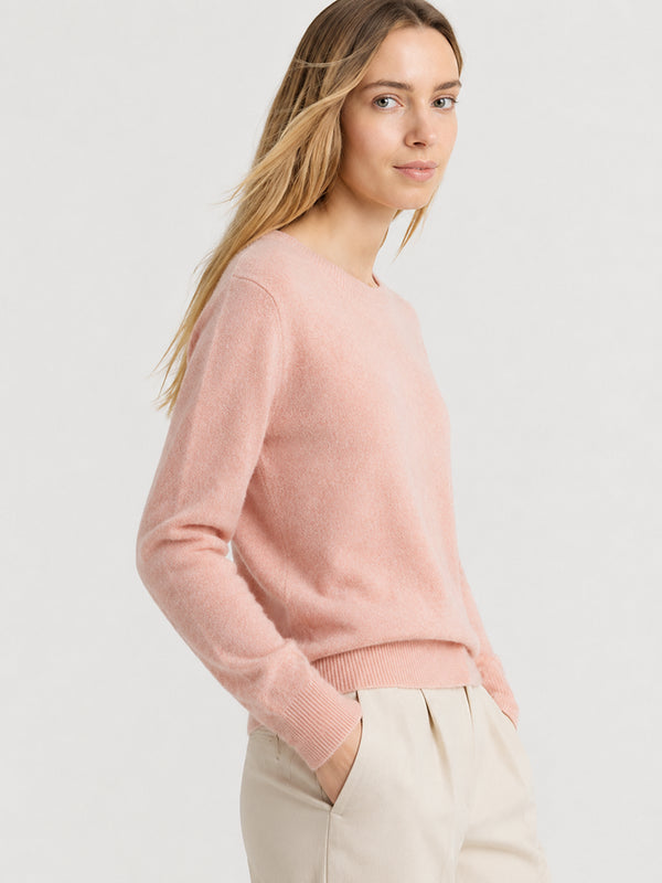 Women's Soft Cashmere Blend Crew Neck Sweater