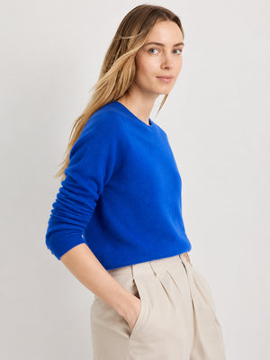 Women's Soft Cashmere Blend Crew Neck Sweater