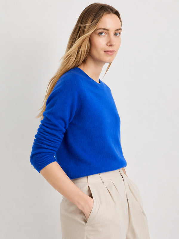 Women's Soft Cashmere Blend Crew Neck Sweater