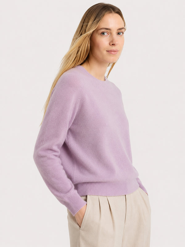 Women's Soft Cashmere Blend Crew Neck Sweater