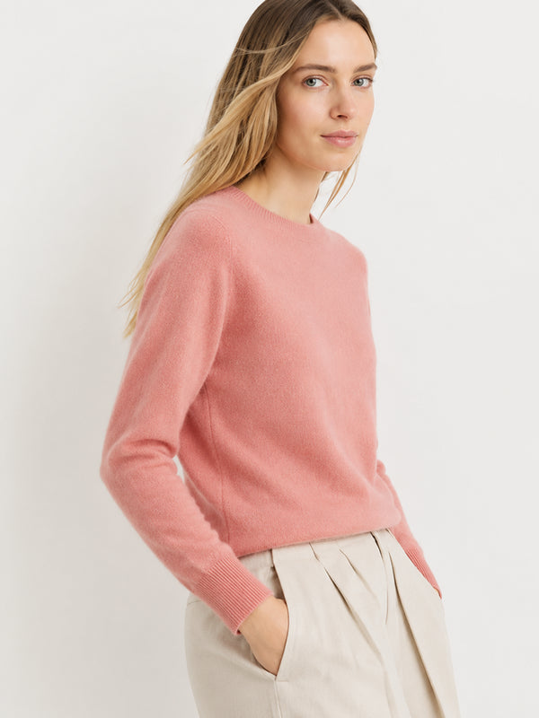 Women's Soft Cashmere Blend Crew Neck Sweater