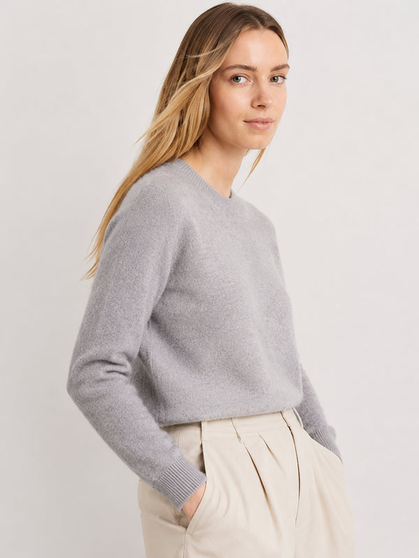 Women's Soft Cashmere Blend Crew Neck Sweater