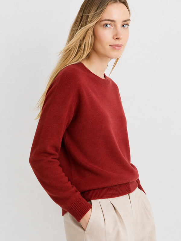 Women's Soft Cashmere Blend Crew Neck Sweater