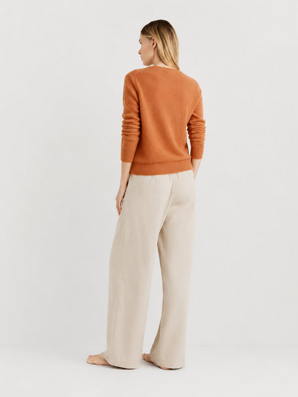 Women's Soft Cashmere Blend Crew Neck Sweater