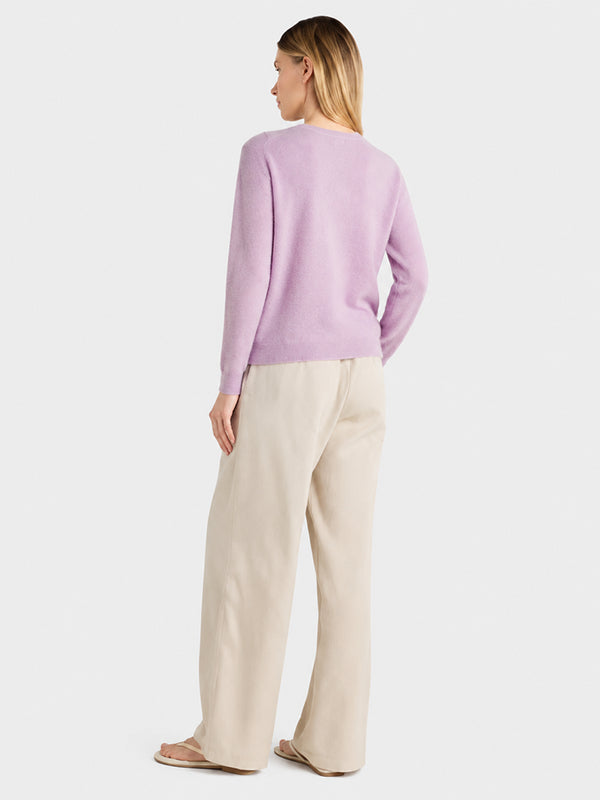 Women's Soft Cashmere Blend Crew Neck Sweater