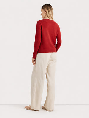 Women's Soft Cashmere Blend Crew Neck Sweater