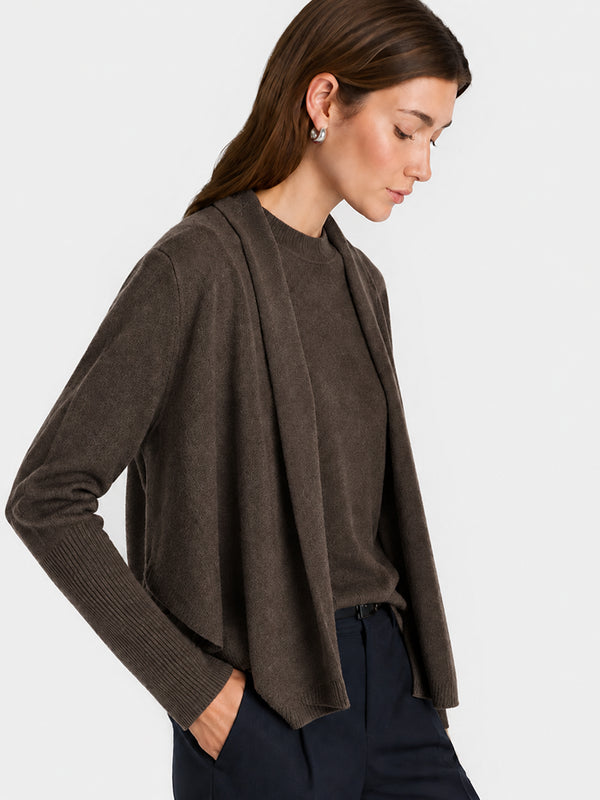 Women’s Luxe Cashmere Batwing Cardigan – Soft Oversized Long Sleeve Knit Sweater