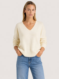 Women's Soft Cashmere V-Neck Knit Sweater