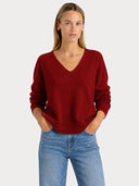 Women's Soft Cashmere V-Neck Knit Sweater