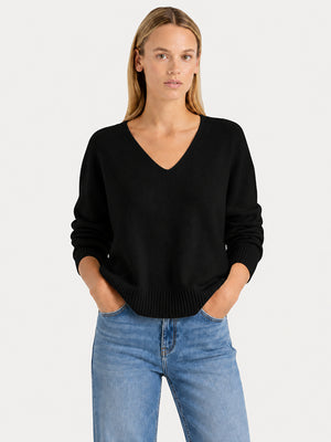 Women's Soft Cashmere V-Neck Knit Sweater