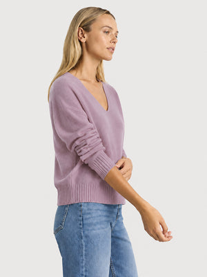Women's Soft Cashmere V-Neck Knit Sweater