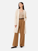 Women’s Cashmere Knit Cardigan – Long Sleeve Open-Front Mid-Length Sweater