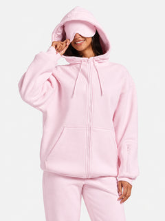 VIP Airplane Mode Travel Zip Hoodie Mega Silk Lined Hood Built In Eye Mask