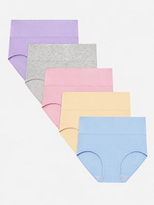 Your Everyday Comfort Starts Here – Soft Cotton High Waist 5-Pack Panties