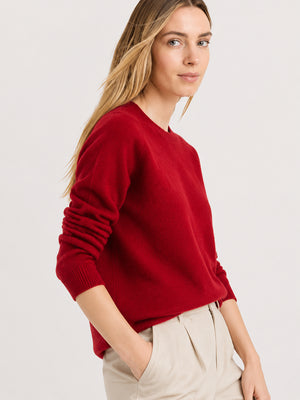 Women's Soft Cashmere Blend Crew Neck Sweater