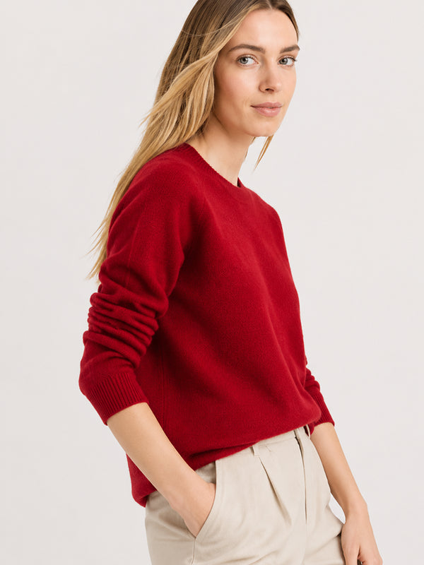 Women's Soft Cashmere Blend Crew Neck Sweater