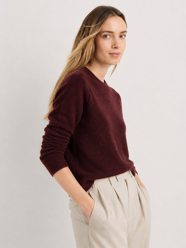Women's Soft Cashmere Blend Crew Neck Sweater